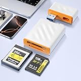 2 in 1 CFexpress Kartenleser Typ-B & SD Kartenleser mit USB 3.2 (Gen 2) 10 Gbit/s, CF Express Typ B Leser Adapter Speicherkartenleser aus CFexpress Lesegerät kompatibel mit Windows/Mac/Linux/