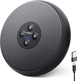 EMEET M1A Konferenzlautsprecher mit Geräuschreduzierung 360° Dual mikrofon, Plug & Play, Zoom Zertifizierter Lautsprecher für Anrufe/Konferenzen/Online Meeting/Klassen 5-8