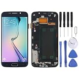 High-Tech Place Original Super AMOLED LCD Display für Galaxy S6 Edge SM-G925F Komplette Montage des Digitalisierers mit Rahmen (schwarz)