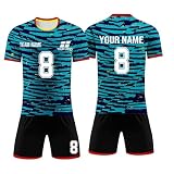 Deutschland Fußball Trikot mit eigenem Namen Logo Nummer Jungen Herren, Personalisierte Fußball Trikot Erwachsene Kinder, Fussball Trikot Shors S