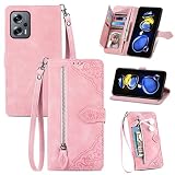Coins Wallet Back Case für Xiaomi Redmi Note 11T Women's Small Leather Purse Bifold Wallet Handbag with Zip for Women Girls Folio Cover Brieftasche Geldbörse für Xiaomi Redmi Note 11T, R