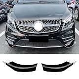 Auto Frontstoßstange Lippe Diffusor Seite Spoiler Splitter für Mercedes Benz V-Klasse W447 V260 AMG Line 2015-2019 Body Styling Accessoires,Glossy Black