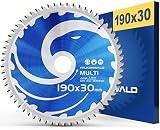 FALKENWALD ® Kreissägeblatt 190x30 mm für Holz, Metall & Alu - Sägeblatt 190x30 kompatibel mit Handkreissäge von Bosch & Makita - Multi Sägeblatt 190x30 Handkreissäge mit Hartmetall Z
