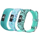 Armbänder kompatibel mit Garmin Vivofit JR Bändern, Vivofit JR 2 Bänder/Vivofit 3 Bänder, Zubehör, Ersatz-Uhrenarmbänder, Frauen mit Metallverschluss für Garmin Vivofit 3 JR, 3 Stück