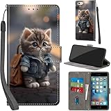 Haninsuze Handyhülle für iPhone 6 / 6s Hülle PU Leder Schutzhülle Klappbar mit Kartenfach Ständer Handytasche mit Kameraschutz Flip Case Klapphülle für iPhone 6 / 6s,