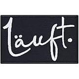 LÄUFT Aufnäher/Aufbügler/Patch zum annähen/aufbügeln | lustig Bügelbilder Läuft Sticker Jeans Flicken für Teenager Applikation für Jacke/Tasche/Jeans/Shirt | 80x50
