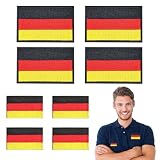 8 Stücke Klett Patch Deutschland Patch Deutschland Flaggen Patch Gestickt Abzeichen Mit Klett Deutsch Applikationen Deutschland Klett für Kleidung Taschen Rucksack Uniform W