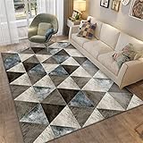 AU-OZNER deko Wohnzimmer Blauer Teppich, Büro Stuhl Kissen, weicher und einfacher Couch Tisch Teppich Teppich günstig, blau, 140x200
