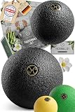 HELDSON® Premium Faszienball klein 2er Set [6cm & 8cm] - Faszien Ball hart - Faszienball für Füße - Massage Ball um Verspannungen in Nacken, Schulter zu lösen - Faszienkugel - Massageball Rück