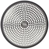 OXO Good Grip Abflusssieb/Haarsieb aus Edelstahl für die Dusche, Schw