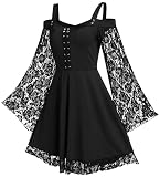 Mittelalterliches Prinzessinnenkostüm für Damen mit Langen Ärmeln, Schnürung, Halloween-Renaissance-Kleid, Outfits, Retro-Vintag