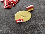 Personalisierbarer Keksstempel - 1, 2 oder 3 Zeilen - Schriftart wählbar - 3Dkoupe (1 Zeile)