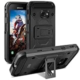 BEZ Hülle für Xcover 4 Hülle, Hülle für Xcover 4S, Handy Schutzhülle Outdoor Kompatibel für Samsung Galaxy Xcover 4 / 4s [Heavy Duty Serie] Dual Layer Armor Case Stoßfestes Shockproof Robuste, Schw