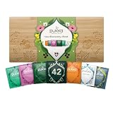 Pukka Tee Geschenkset, Bio Tee Box 'Wohlfühlbox', Manuka Honig, Matcha, Aus nachhaltigem Bambus, Tee Set, Geschenkidee, 6 Varianten, 42 Teeb