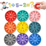 Vibbang 9 Stück Mathe Fidget Spinners, Math Fakten Fidget Spinner, Addition Subtraktion Zahlen Fidget Spinner Spielzeug, Lustige Mathe Lern Fidget Toy für Kinder, Interaktive Stressabbau Sp