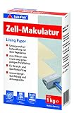 Baufan Zell Makulatur zum Glätten von rauen Putzflächen - 1kg I Wasserdampfdurchlässige, atmungsaktive Grundierung frei von Konservierung