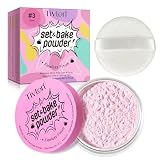 Setting Powder – Lang anhaltendes mattes Finish | Ölkontrolle & Pflege | Loose Powder Schweißfest & Unsichtbare Poren | Loses Puder Korrigieren Sie Ihr Make-up (Pink 1 Pack, Pink)