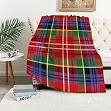 MAAPCHP Kuscheldecke Flauschig Decke Fleecedecke Rot kariert, schottisches Rockmuster, Wohndecke Warm Winter Weich,Decke Couch Blanket,Wohn- & Kuscheldecken 76 x 100 cm,Sofa überwurfdeck