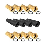 HB-DIGITAL SAT Zubehör Set 4X Gummitüllen und 8X F-Steckern Koaxialkabel Koaxial F-Steck