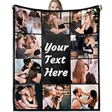 VICVIK Personalisierte Decke,Decke mit Foto Personalisiert Decke mit Foto, Fotodecke mit Eigenem Foto,Kuscheldecke mit Foto,Decke Selbst Gestalten Foto,Personalisierte Geschenke fur Freundin,Mama,Pap