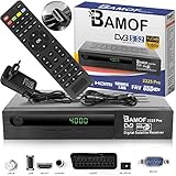 Bamof 2225 PRO Sat Receiver Digitaler Satelliten Receiver- (HDTV, DVB-S/DVB-S2, HDMI, SCART, 2X USB, Full HD 1080p) [Vorprogrammiert für Astra, Hotbird und Türksat] + HDMI Kab