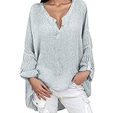 Damen-Sommer-Shirt, V-Ausschnitt, 3/4-Ärmel, Baumwolle, Sommer 2025, Oberteile, gerollte Ärmel, lockere Passform, Westernblusen, Gaze, übergroß, niedrig, hoch, Frühling, niedlich, lässig, einfarbig