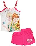 alles-meine.de GmbH 2 TLG. Set T-Shirt/Top & Kurze Hose - Frozen - die Eiskönigin - Größe: 2 Jahre - Gr. 98 - als Sommerset/Strandbekleidung/kurzer Pyjama - M