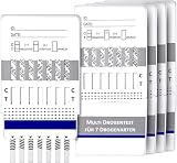 One+Step Drogentest, Drogenschnelltest für 7 Drogenarten I Kokain I Cannabis I Methampetamin I Opiate I Amphetamine I EDDP I Benzodiazep