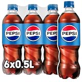 Pepsi Cola, Das Original von Pepsi, Koffeinhaltige Cola in der Flasche, EINWEG (6 x 0.5 l) (Verpackungsdesign kann abweichen)