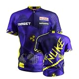 Target Darts Luke Littler Dart Shirt 2025, Size: S | Herren-Dart-Shirt für die Weltmeisterschaft, Cooles Dart-Oberteil ohne Kragen für Erwachsene, Dartboards-Oberteil für Herren, The Nuke Play