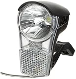 BÜCHEL Fahrradlicht mit Schalter, Dynamo Betrieb möglich, 12 LUX I StVZO Zulassung, Fahrradlampe vorne, Fahrrad Scheinwerfer, Schw