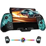 PALPOW [Leuchtend Modus Switch Controller Kompatibel mit Switch/OLED, Luminpad Ergonomisch Switch Handheld Controller, Einteilige Joypad Controllers - 7 LED Farben/Turbo/Mapping