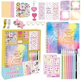 Scrapbook-Set, Tagebuch-Set für Kinder, Cartoon-Scrapbook-Tagebuch-Set, Kunst-Tagebuch-Zubehör, tragbares Tagebuchzubehör für Reiseerleb