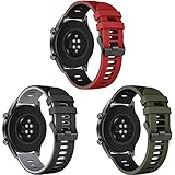 Songsier Armband Kompatibel mit Huawei Watch GT2 Pro 46mm, Huawei Watch GT 3 Pro 46mm/ Watch GT 46mm/Watch GT Active/Watch 2 Pro/Galaxy watch 3 45mm/Galaxy Watch 46mm, 22mm Silikon Ersatzarmb