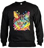 Marken Sweater für Herren und Damen mit Katzen Motiv Geschenk Geburtstag Weihnachten Papa Mitbring