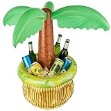 Balinco Aufblasbare Palme Bierkühler Bier Party Kühler Eiskübel Partyzubehör Aufblasbarer Partykühler für Sommer Schwimmbad Themenparty, Mehrfarbig