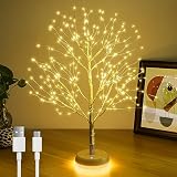 NEWNEN LED Baum Lampe, Lichterbaum Innen mit 255 Warmweißer LEDs, Dekobaum Belichtet Baumbeleuchtung USB Betrieben für Zuhause Party Geburtstag Hochzeit Innendek