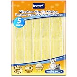 KEEPOW 5-teilige Mikrofaser-Reinigungssets für Kärcher Fensterreiniger - WV2, WV5, WV6 Plus, hochwertige Ersatztücher für Kärcher Fensterwischer, hellgelbe Indoor-Reinigungstücher, 2.633-130.0