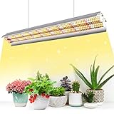Niello T5 162LEDs Pflanzenlampe, 60cm LED Grow Lampe für Zimmerpflanzen Vollspektrum, 660nm/3000K/5000K Pflanzenlicht mit Reflektor/Daisy Chain fur Aussaat, Gewaechshaus, Grow S