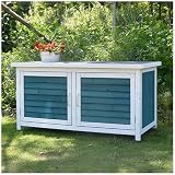 Outdoor-Holzschrank mit Doppeltür-Design für Gartenpflanze,