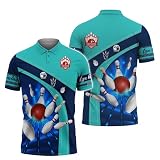 HuazomeeHZM Sport Bier Spiel Bowlingkugel Spieler 3D-gedruckt Sommer Vintage Harajuku Polohemden Streetwear Kurzarm T-S