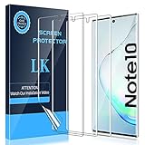 LK Kompatibel mit Samsung Galaxy Note 10, 3 Stück, TPU, Displayschutz, HD, klar, weich, transp