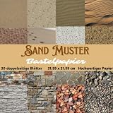 Bastelpapier Muster Sand: Scrapbooking papier mit Sand, Kies und Stein Mustern I 20 doppelseitige Seiten I Junk Journal Dekor I Washi Tape I DIY ... Bastelpapier | Origami | Reisetagebü