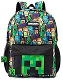 Minecraft Rucksack für Jungen Kinder Black Gamer Bag School Rucksack Einheitsgröß