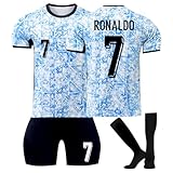 Fußball Trikot, Neue 24 Hause/Auswärts Fußball Trikot Kinder Erwachsener, Nr.7 Fussball Trikots Shorts und Socken Anzug Jungen H