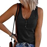 Damen Süße Ärmellose Hemden Blusen Tank Tops mit V-Ausschnitt Blumendruck ärmelloses Lässiges rückenfreies Spitzen-Tanktop Wasserfall Shirt Damen Tanktop Rundhals Frauen Tunika Top Bluse Sommer S