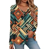 MKIUHNJ Lässige Langarm-Shirts für Damen mit V-Ausschnitt, leichte Sweatshirts, modische Tunika-Oberteile Rolli Damen Langarm Oberteile Damen Sommer Damen Tshirt Tops V-Ausschnitt (Blue, XL)