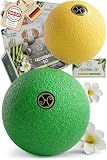 HELDSON® Premium Faszienball klein 2er Set [6cm & 8cm] - Faszien Ball hart - Faszienball für Füße - Massage Ball um Verspannungen in Nacken, Schulter zu lösen - Faszienkugel - Massageball Rück