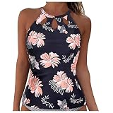 Tank Top Damen Ärmelloses Tshirt Lochstickerei Camisole Top Sommer Tanktops Spaghetti Oberteile Basic Tank Tops Cami Tanktop Elegant Shirt Blusentop Trägertop Party Strand Streetw