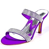 LKJOZCR Hochhacken-Dress-Sandaletten mit Strass-Steine - Open Peep Toe Stiletto High Heels für F